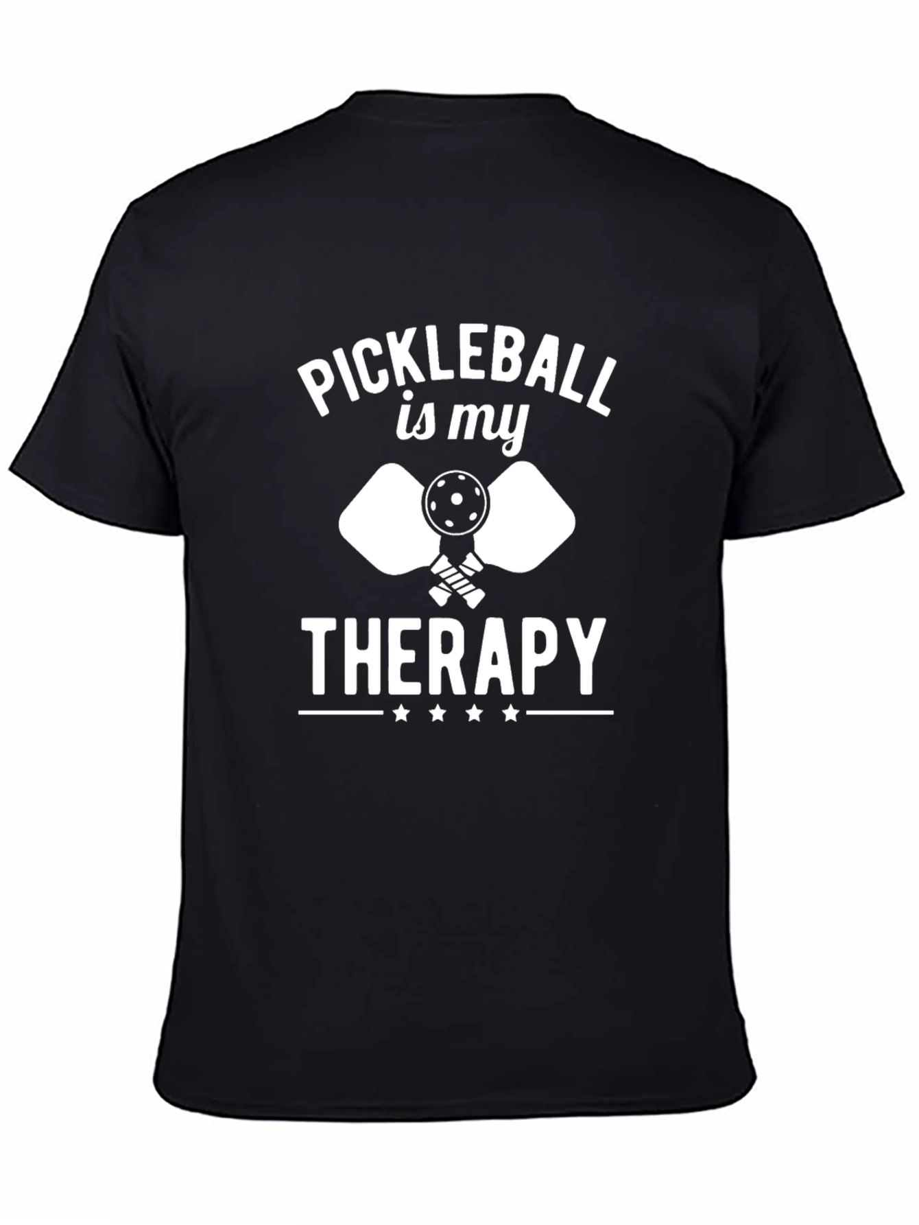 Pickleball Is My Therapy T-Shirt - Black