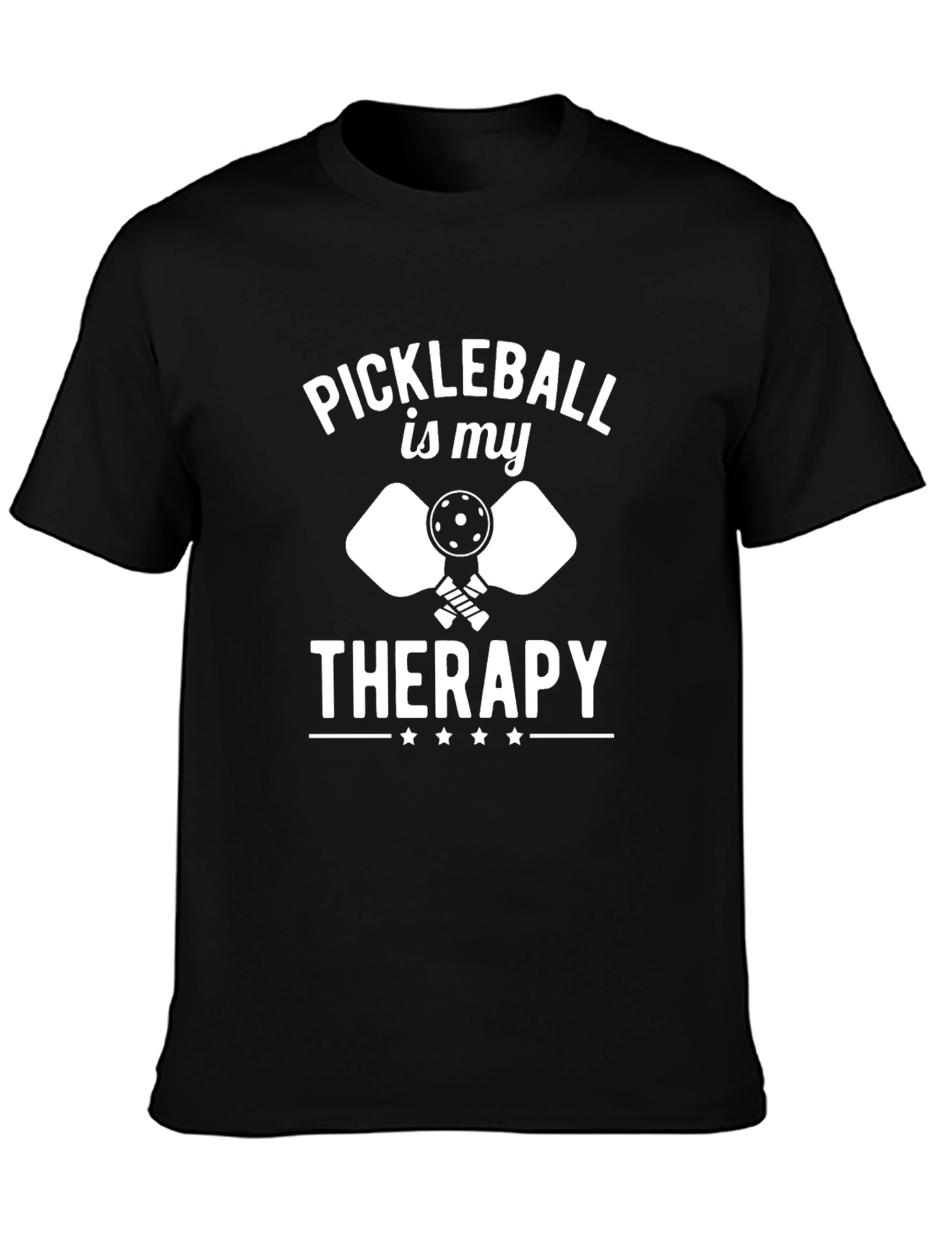 Pickleball Is My Therapy T-Shirt - Black