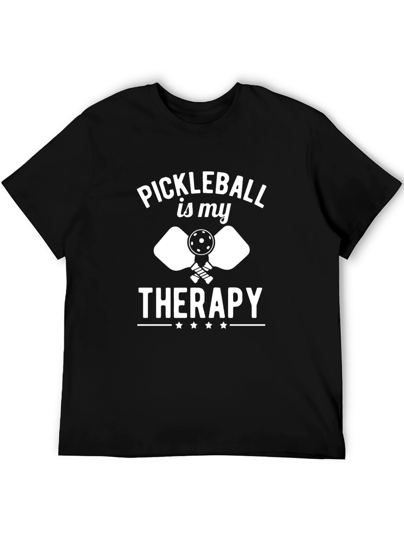 Pickleball Is My Therapy T-Shirt - Black