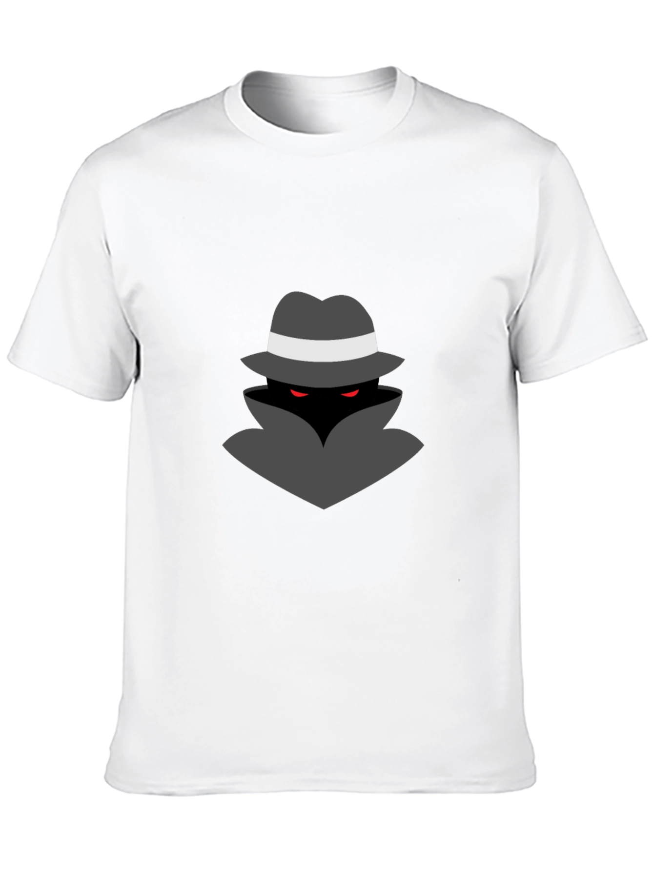 Mysterious Man Graphic Tee - Black Cotton Blend