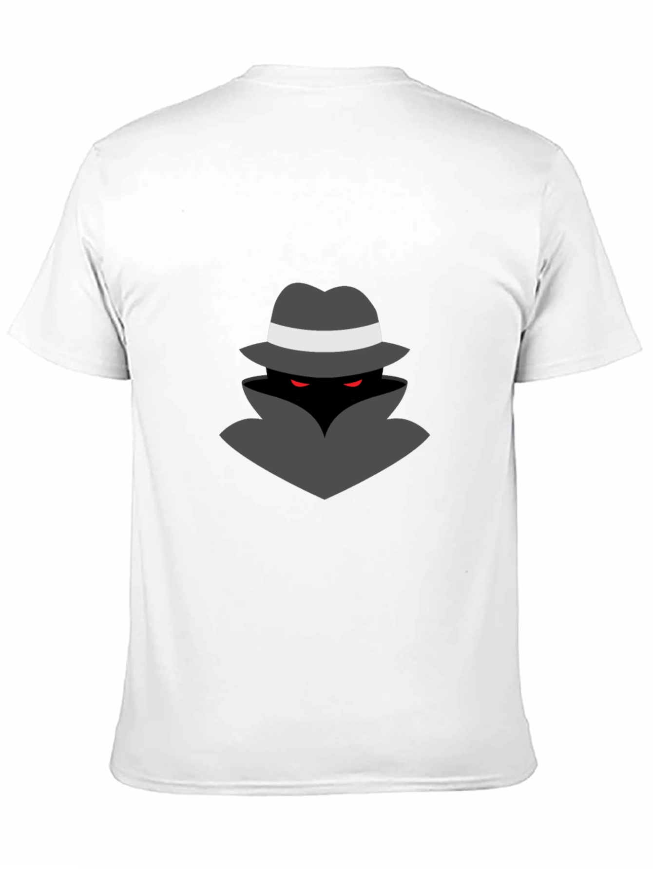 Mysterious Man Graphic Tee - Black Cotton Blend