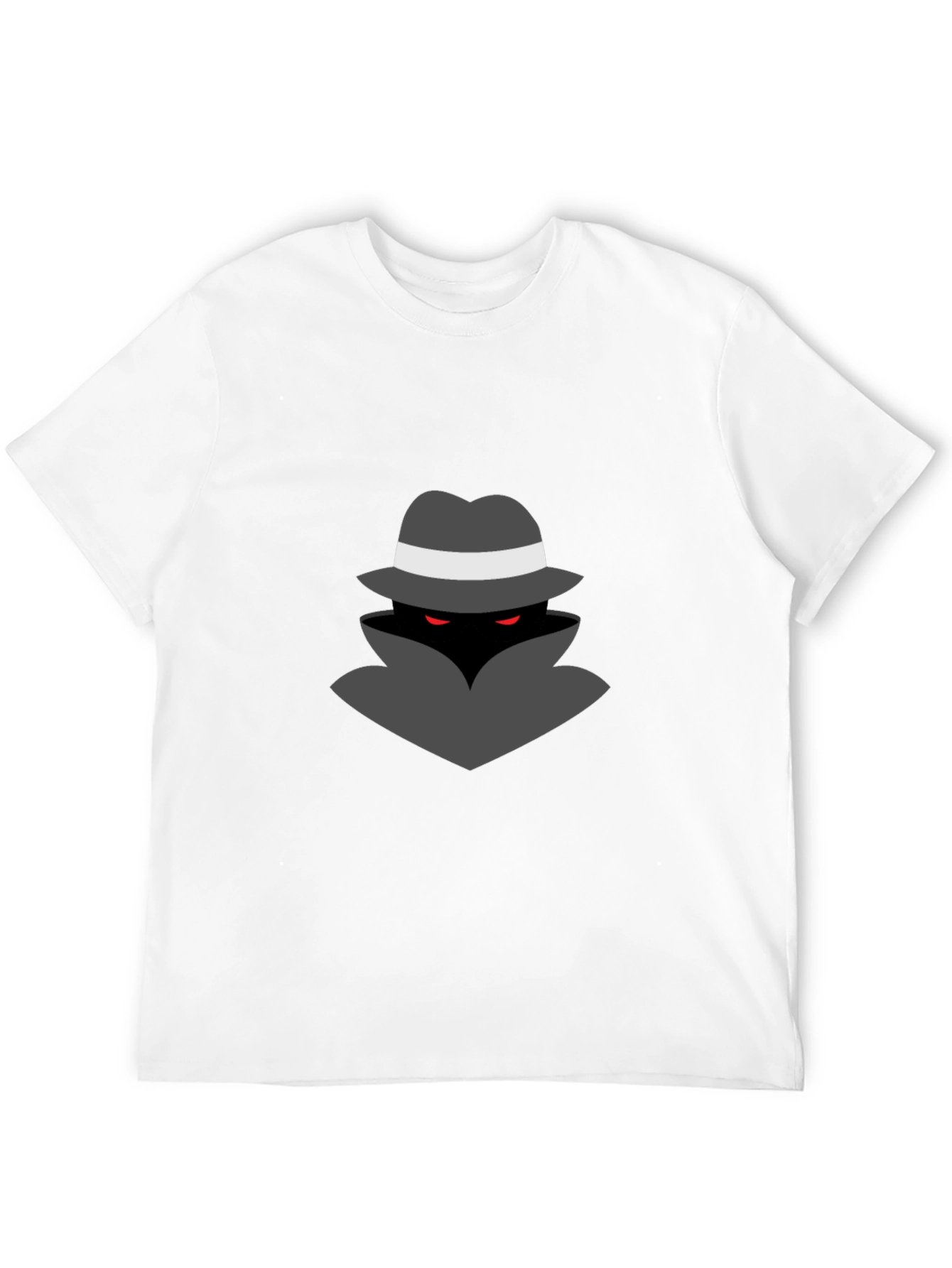 Mysterious Man Graphic Tee - Black Cotton Blend
