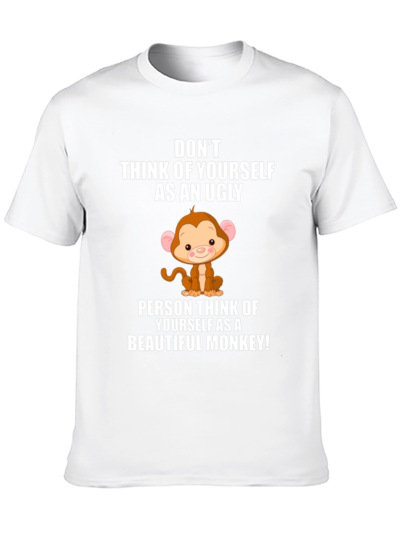 Funny Monkey Graphic Black T-Shirt