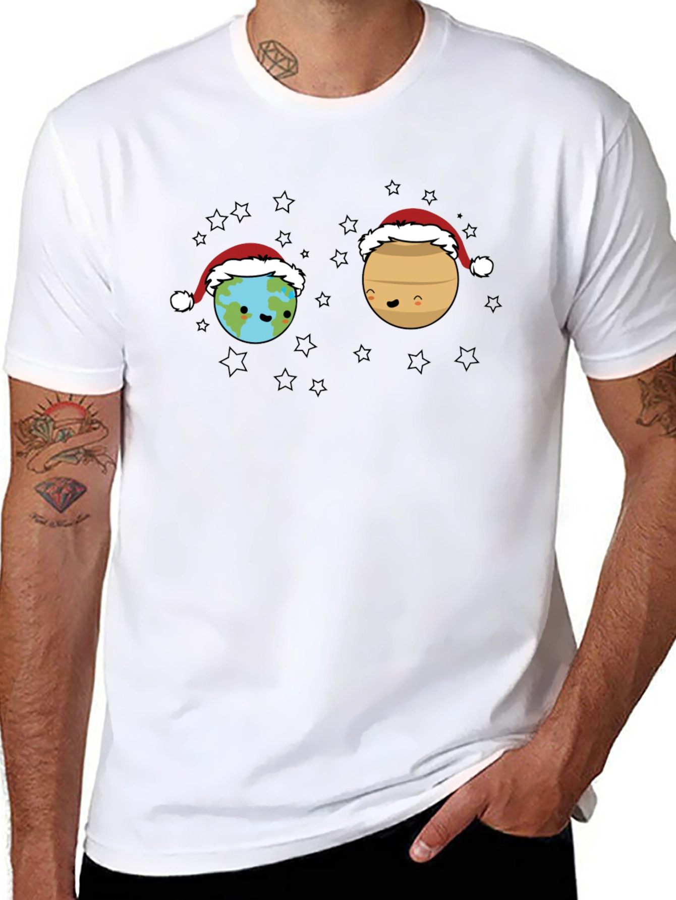 Planet Earth Santa T-Shirt