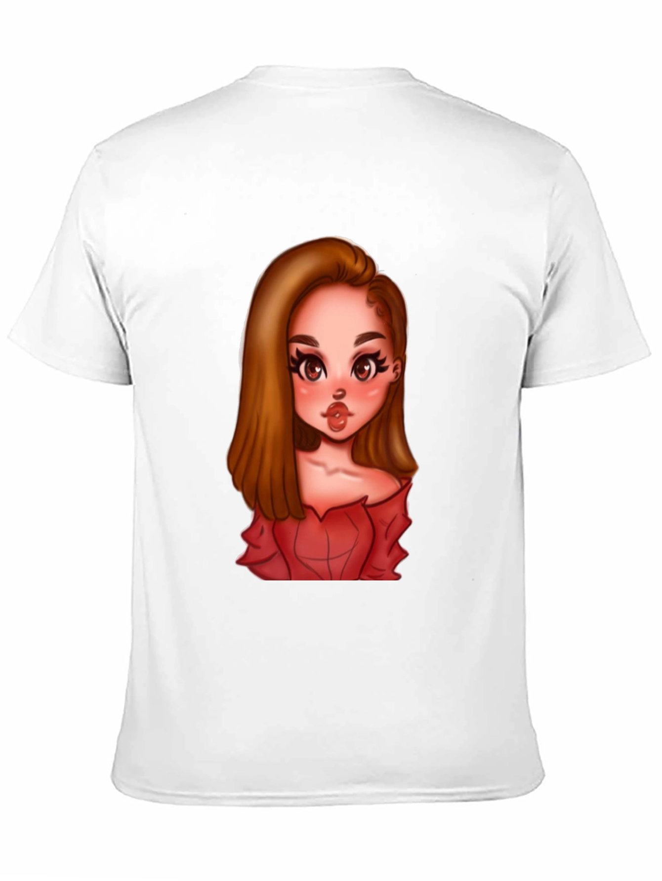Cartoon Girl Graphic Black T-Shirt