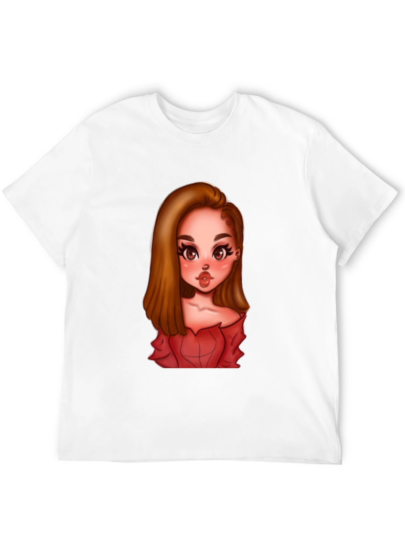Cartoon Girl Graphic Black T-Shirt