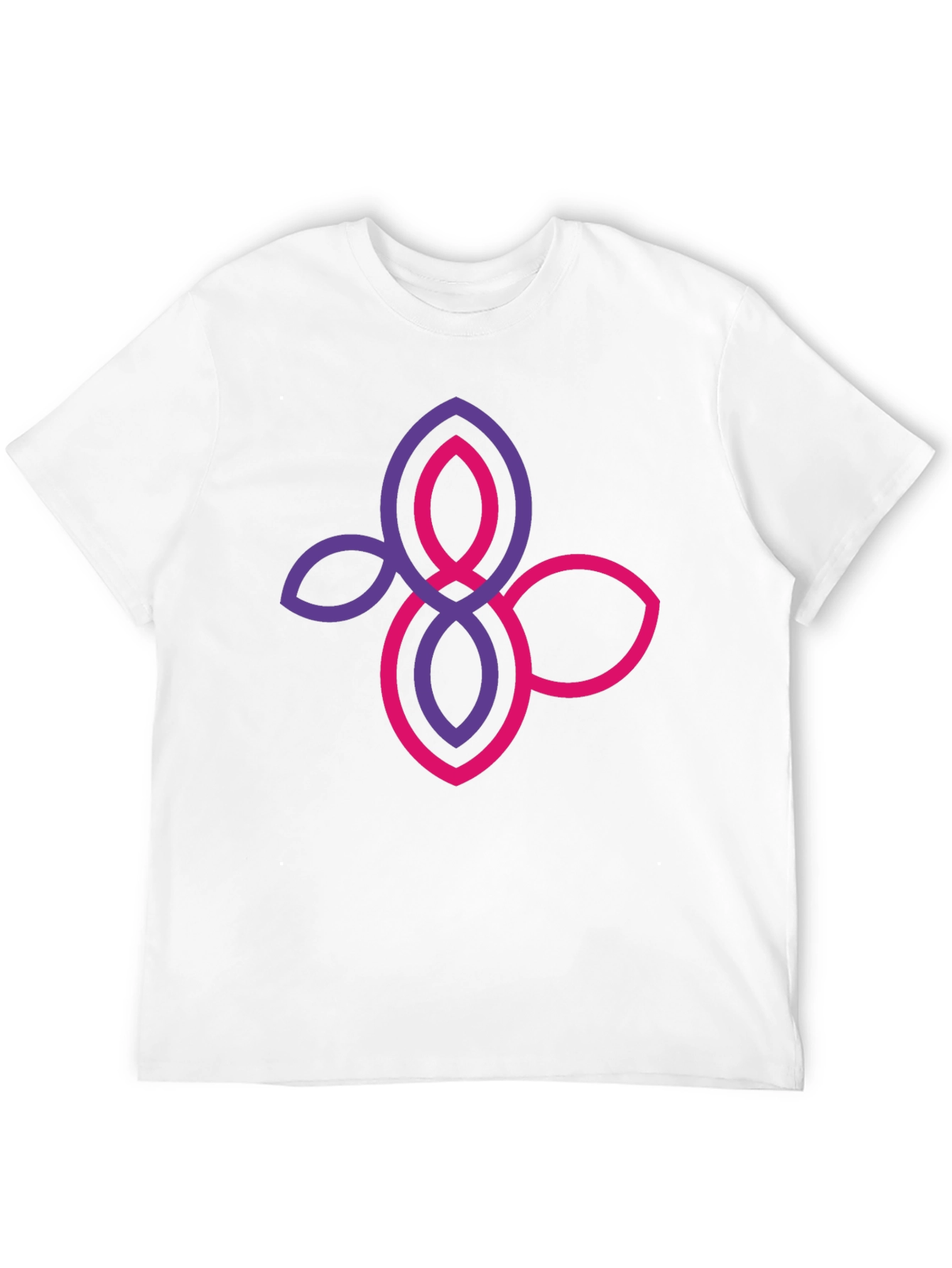 Stylish Black T-Shirt with Floral Knot Design