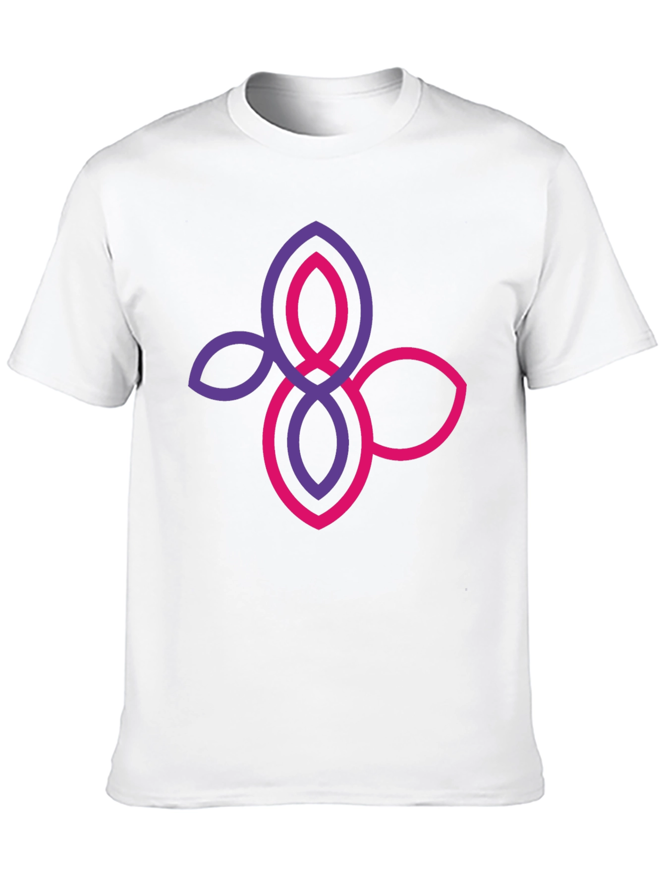 Stylish Black T-Shirt with Floral Knot Design