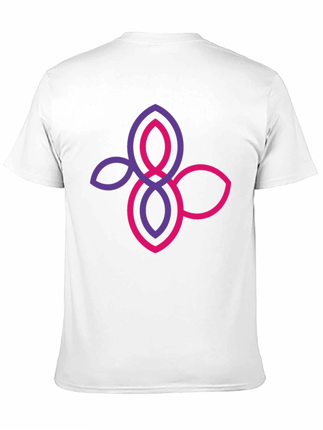 Stylish Black T-Shirt with Floral Knot Design