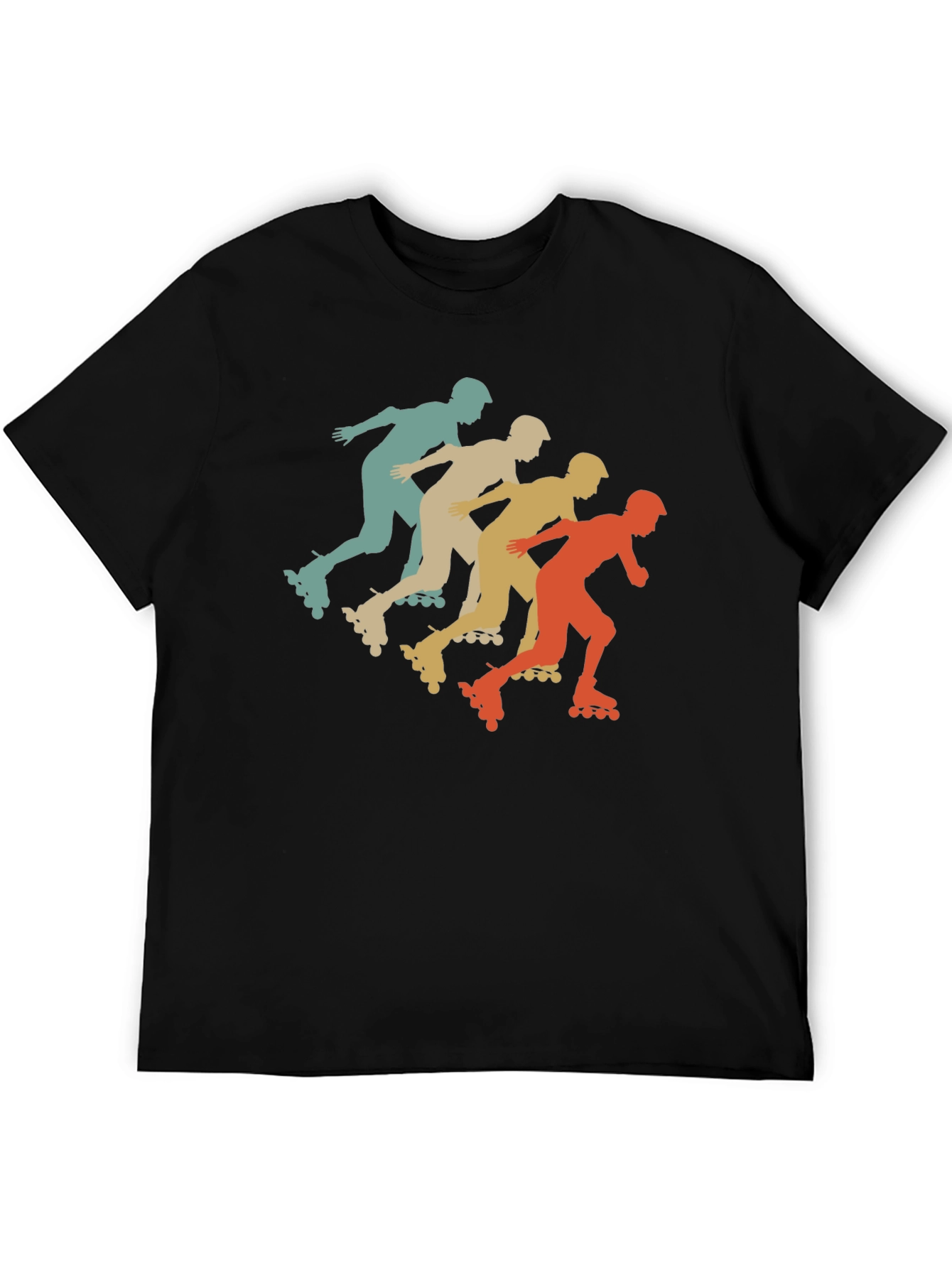 Retro Roller Skating T-Shirt Black