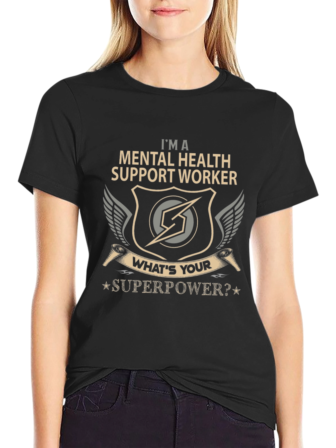 Mental Health Support Worker Superpower T-Shirt