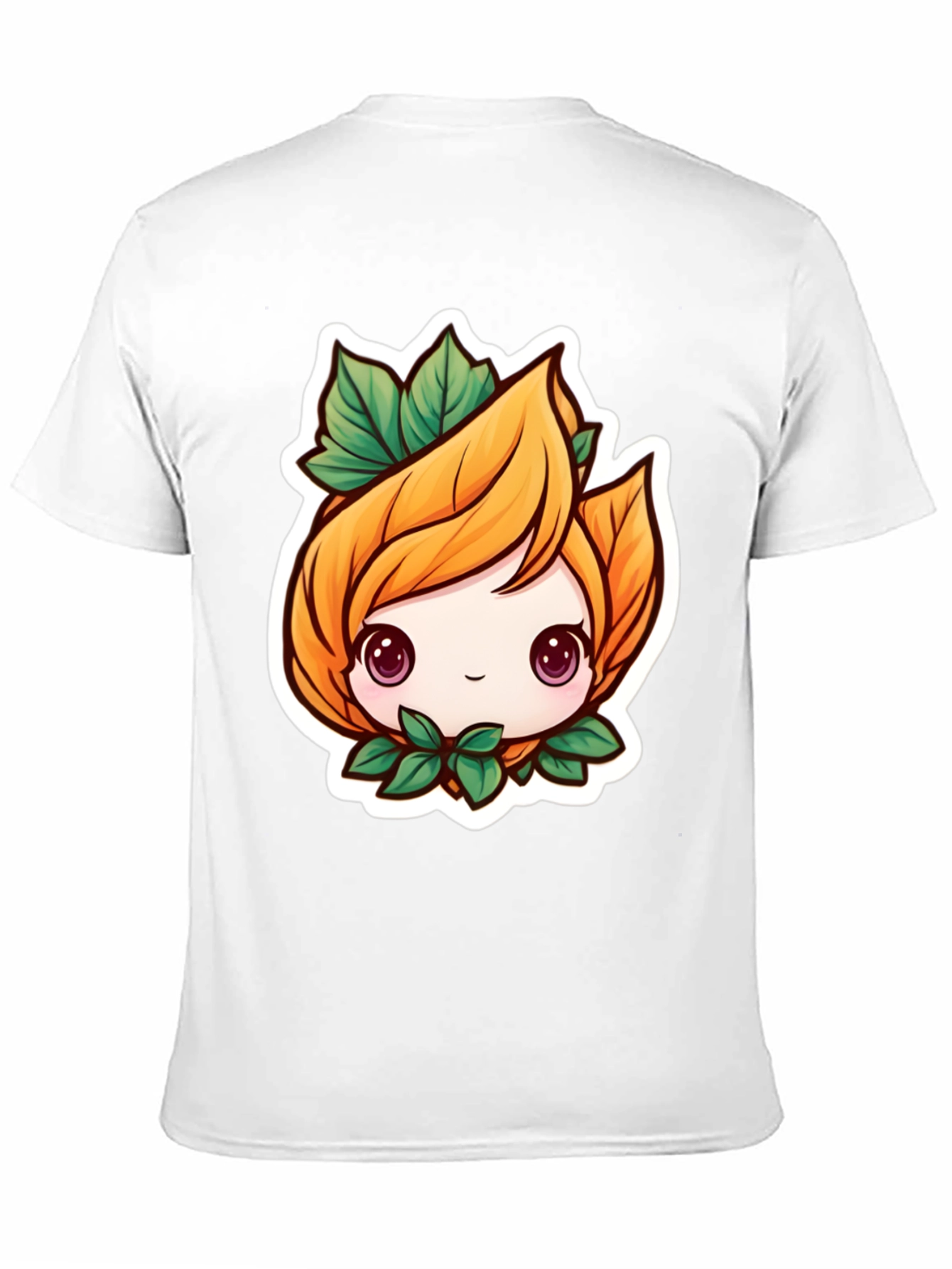 Cute Plant Girl Black T-Shirt