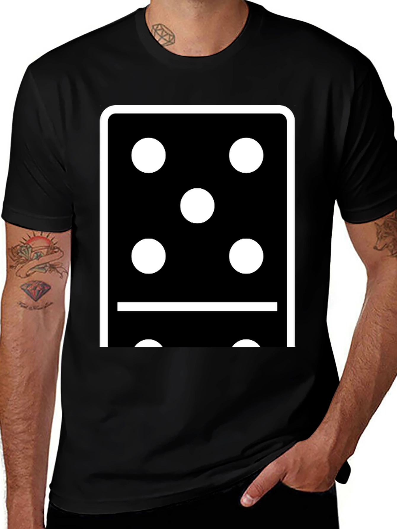 Domino Five T-Shirt - Classic Black