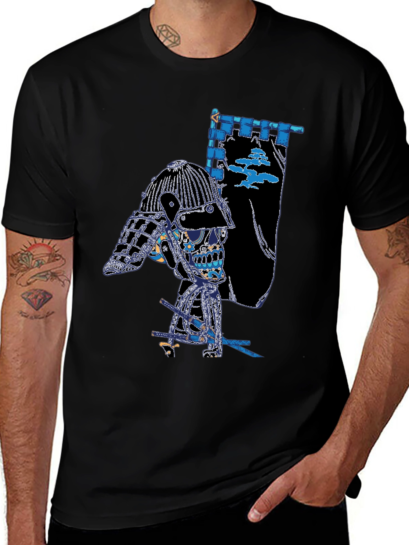 Samurai Skull T-Shirt - Unique Graphic Tee