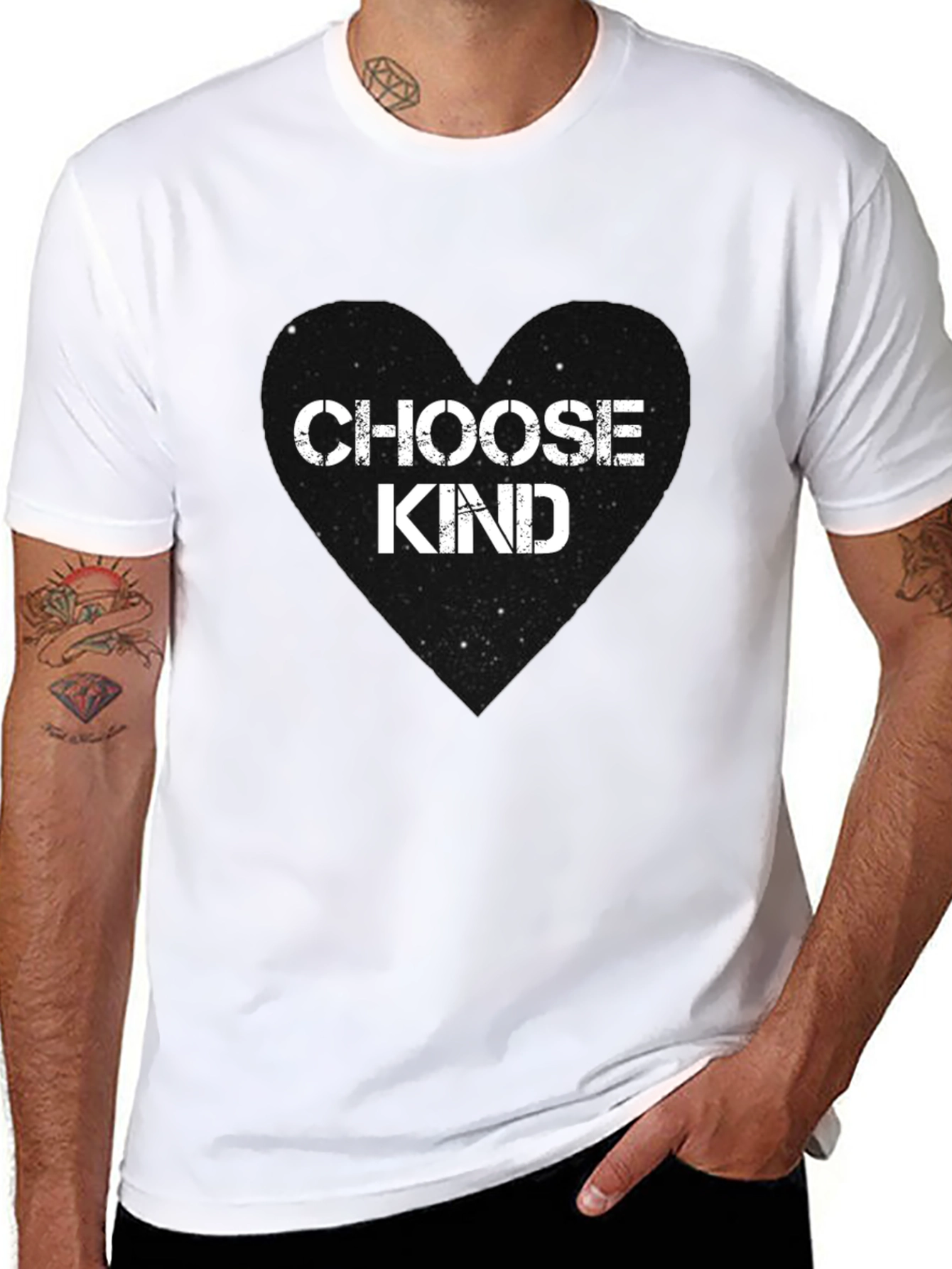 Choose Kind Heart Graphic Tee - Casual Comfort