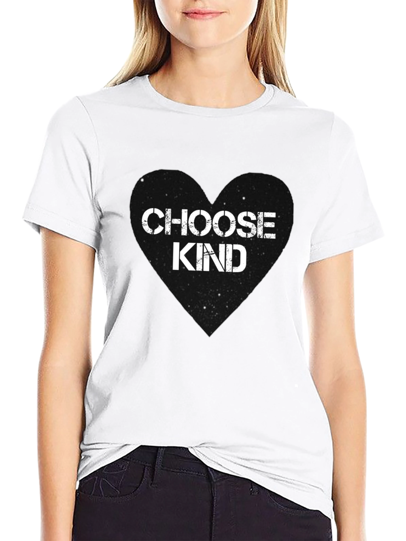 Choose Kind Heart Graphic Tee - Casual Comfort