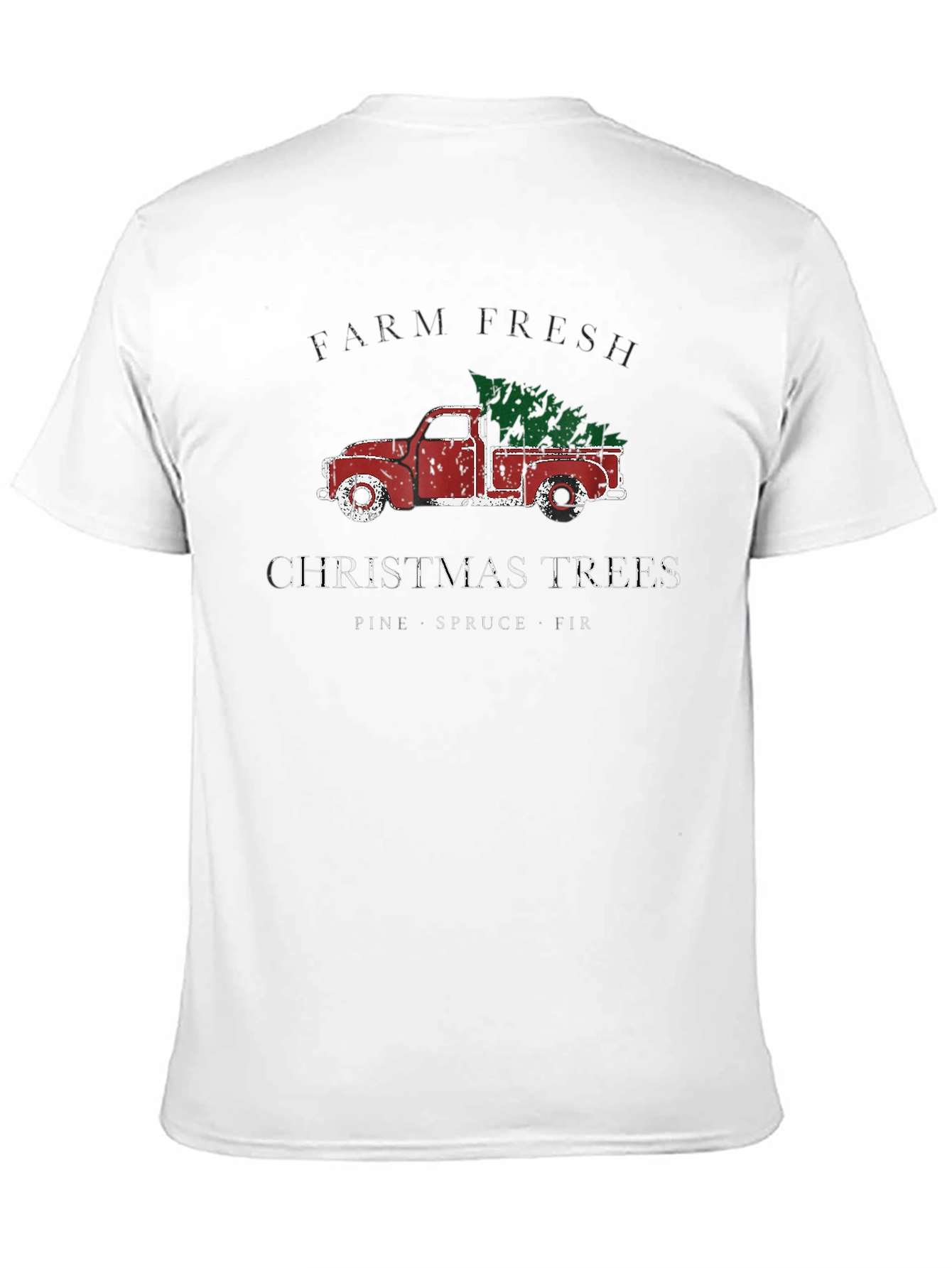 Farm Fresh Christmas Trees Black T-Shirt