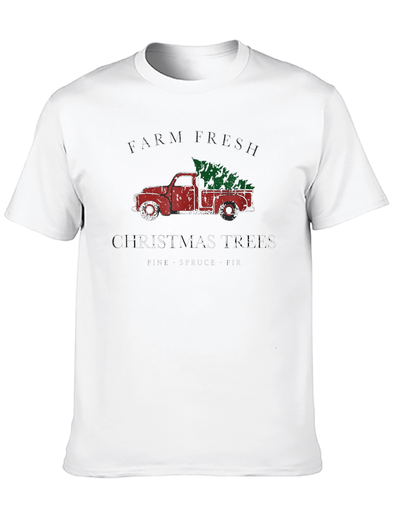 Farm Fresh Christmas Trees Black T-Shirt