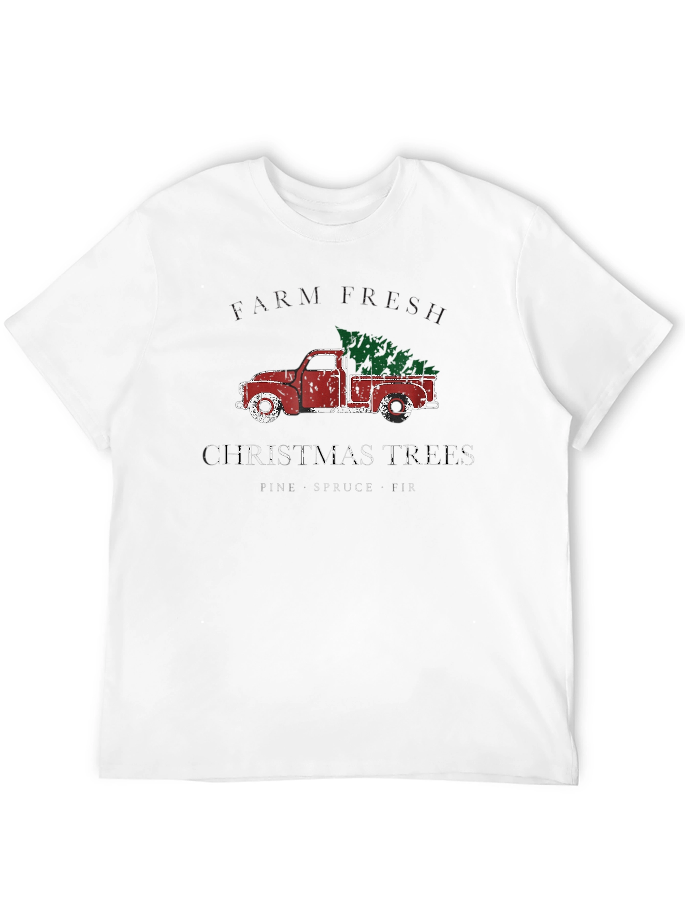 Farm Fresh Christmas Trees Black T-Shirt