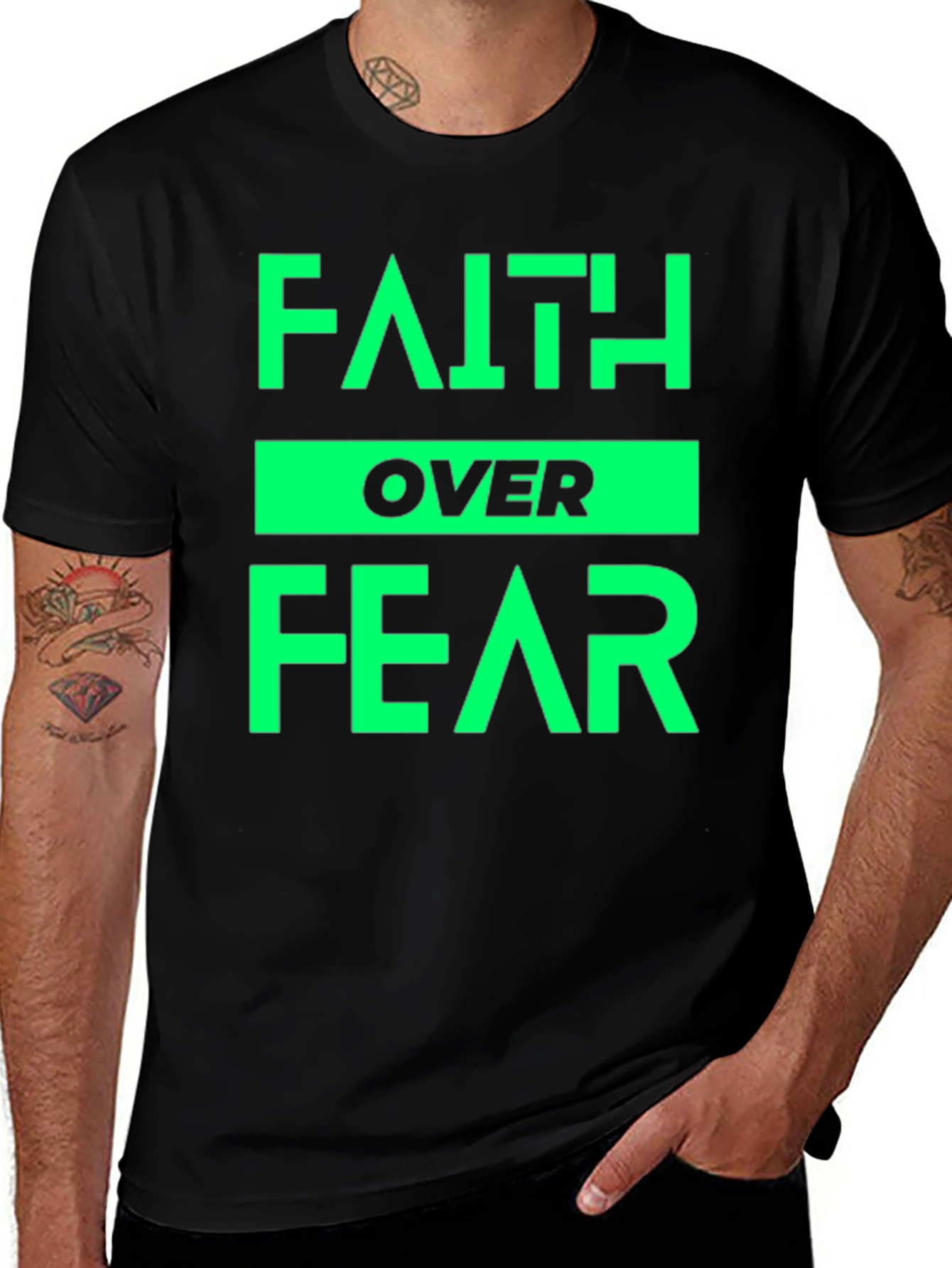 Faith Over Fear T-Shirt - Positive Message Tee