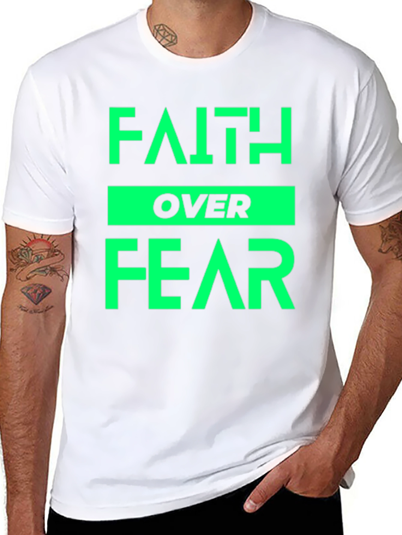 Faith Over Fear T-Shirt - Positive Message Tee