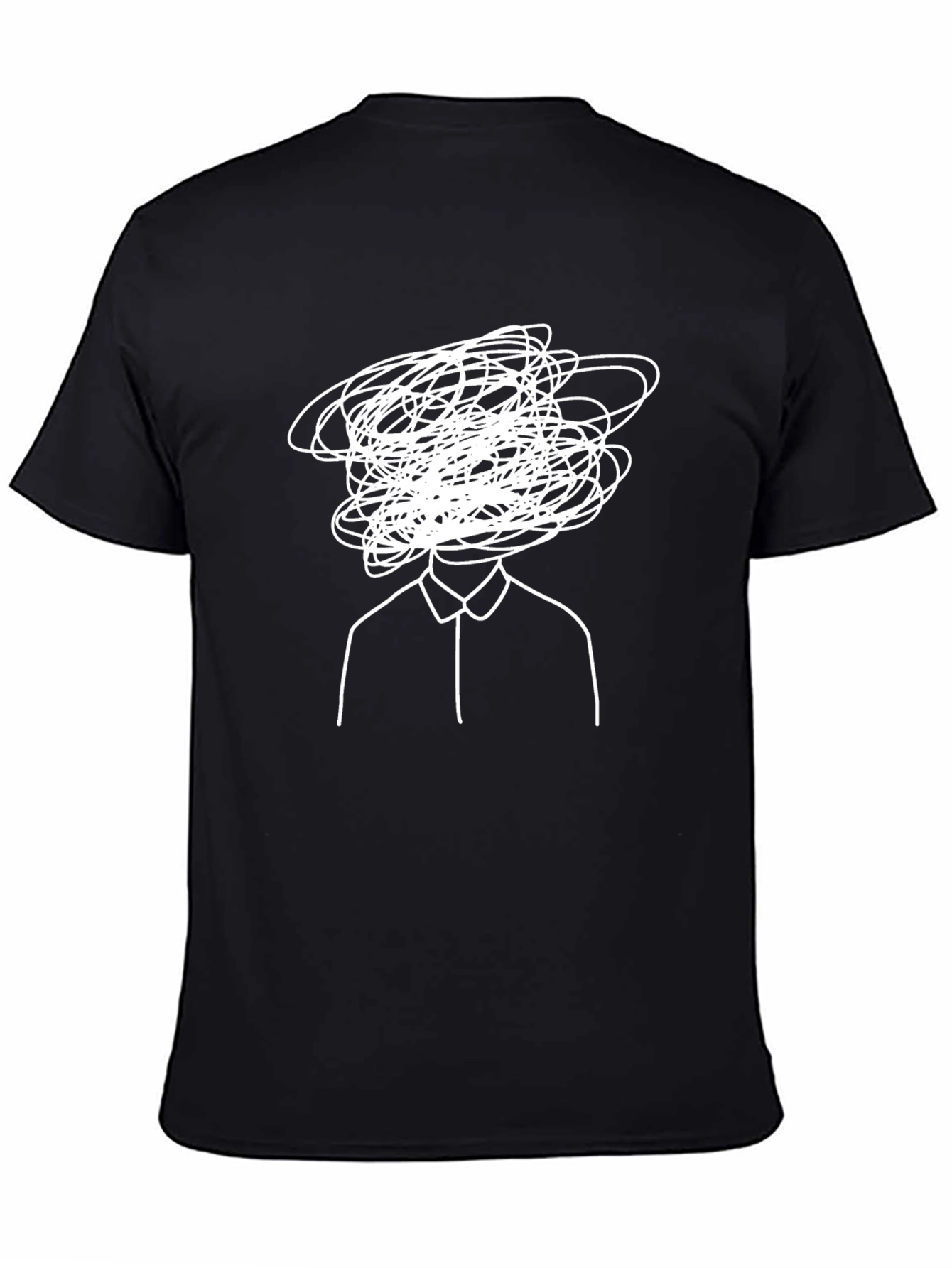 Abstract Mind Graphic Tee - Black T-Shirt