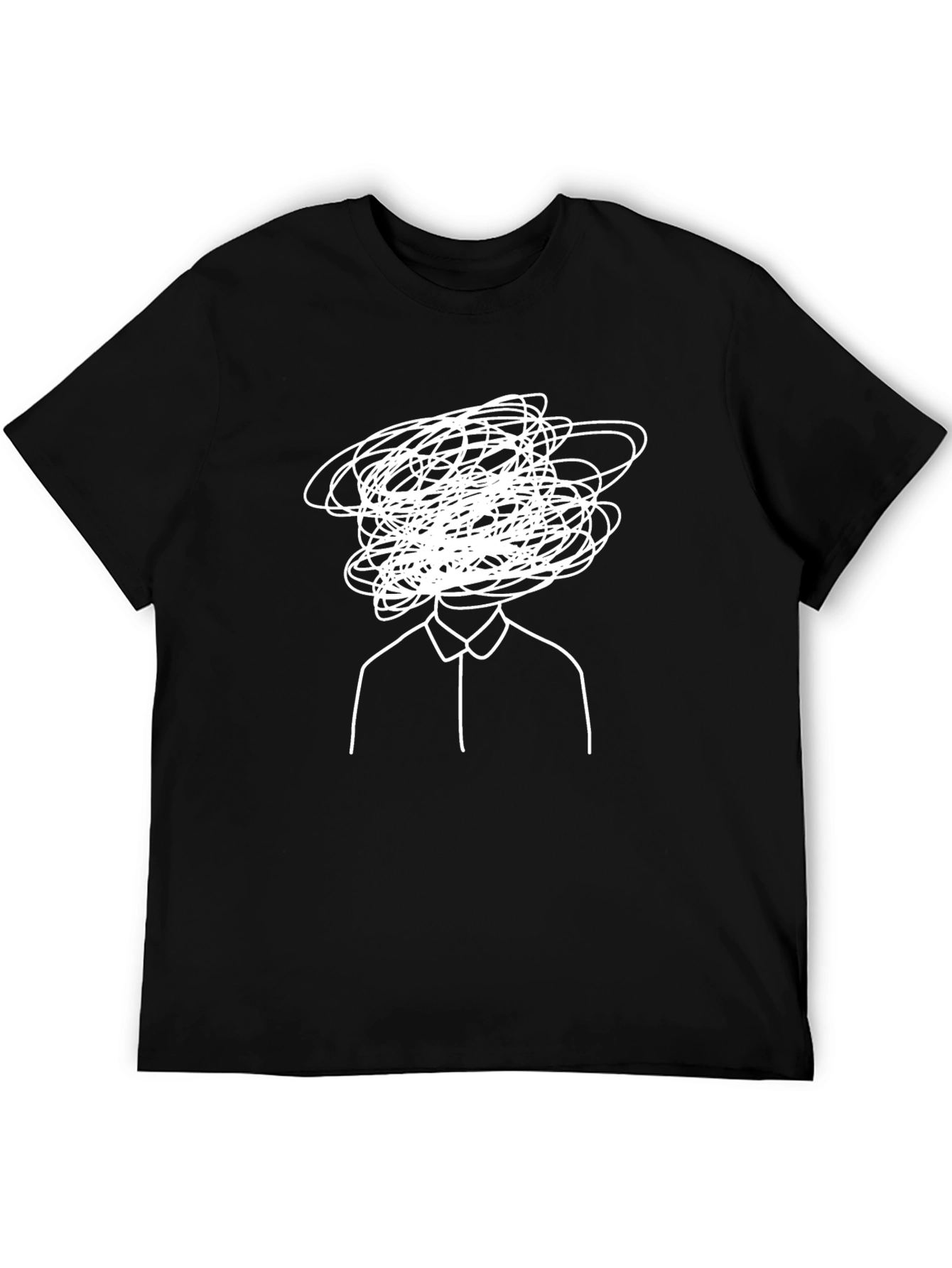 Abstract Mind Graphic Tee - Black T-Shirt