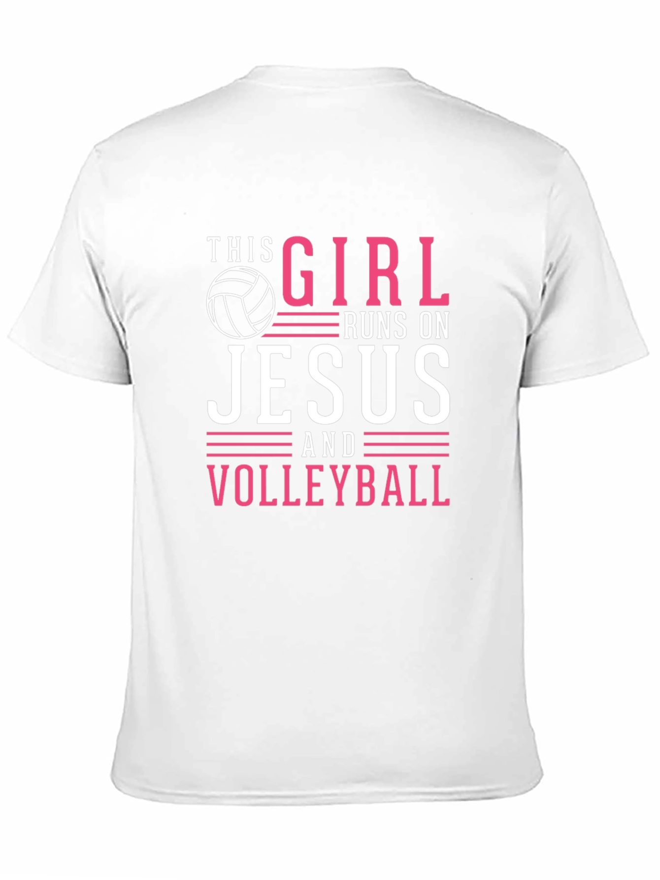 This Girl Runs on Jesus and Volleyball T-Shirt
