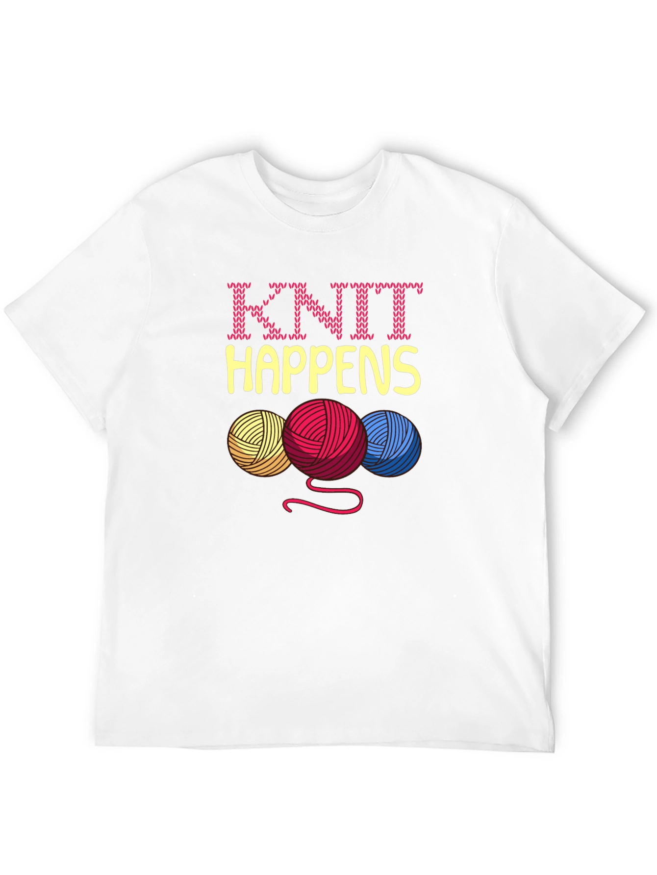 Knit Happens Yarn Balls Graphic T-Shirt