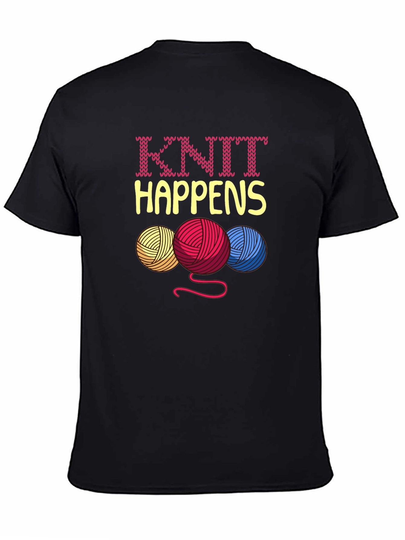 Knit Happens Yarn Balls Graphic T-Shirt
