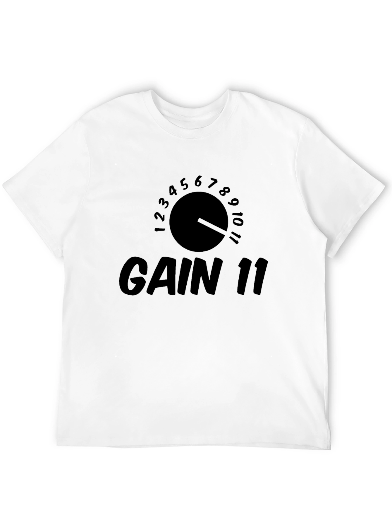 Gain 11 T-Shirt: Black Amplifier Graphic Tee