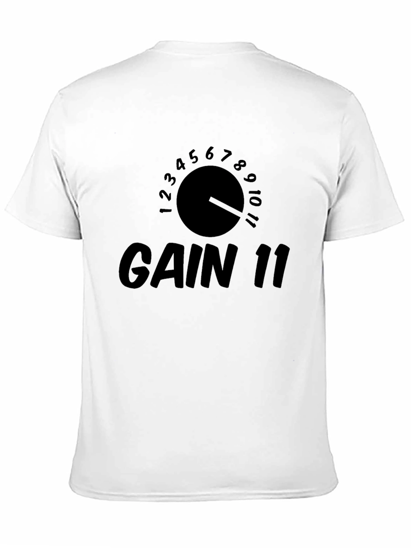 Gain 11 T-Shirt: Black Amplifier Graphic Tee