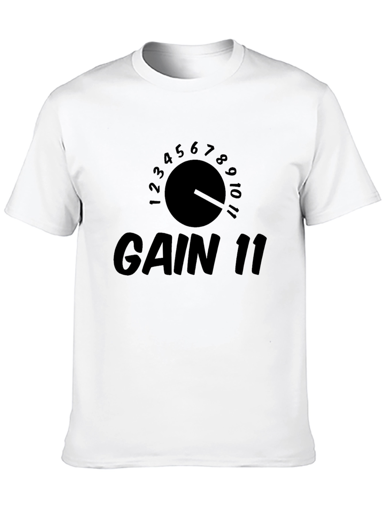 Gain 11 T-Shirt: Black Amplifier Graphic Tee