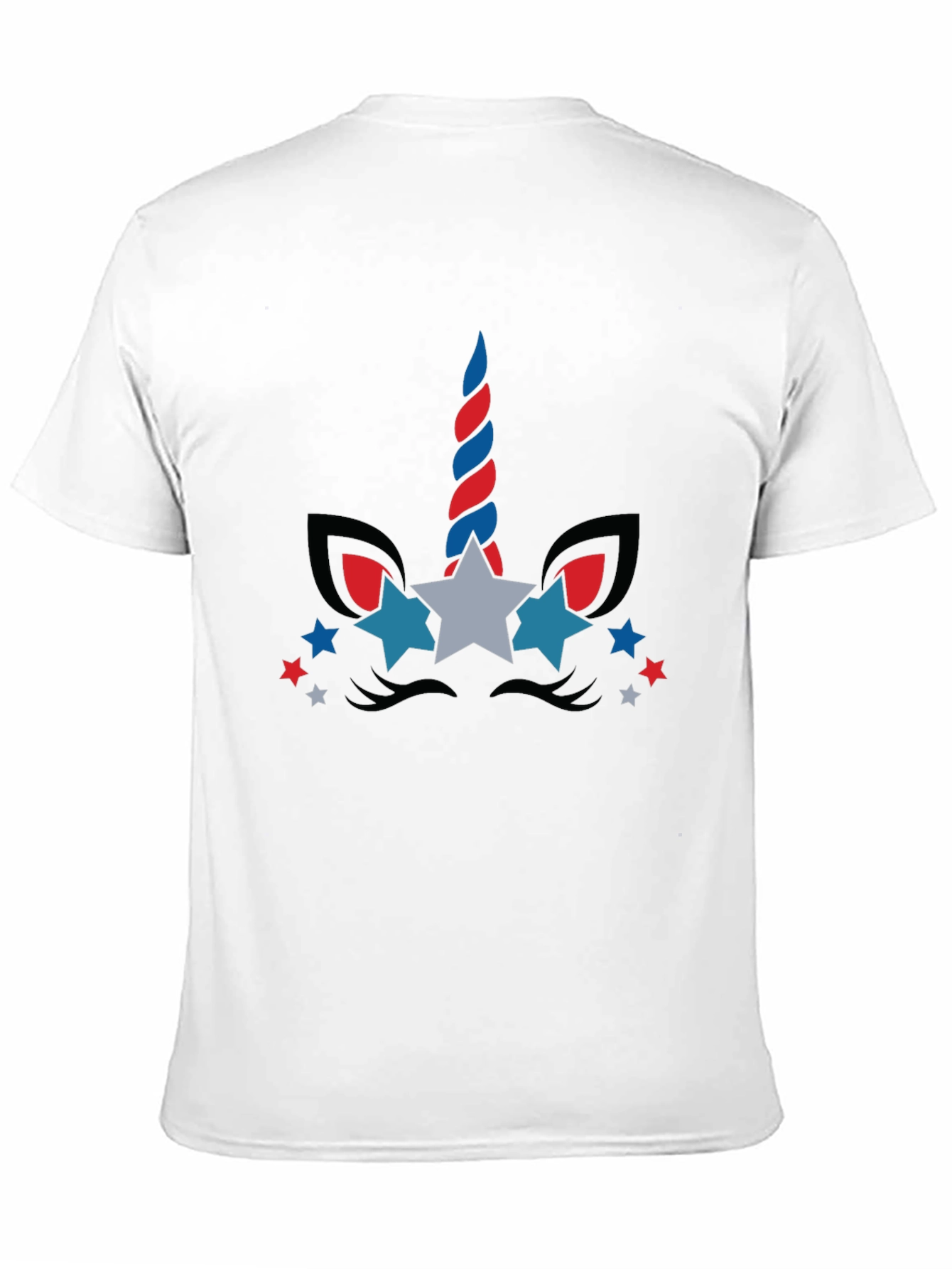 Patriotic Unicorn Graphic Tee - Black