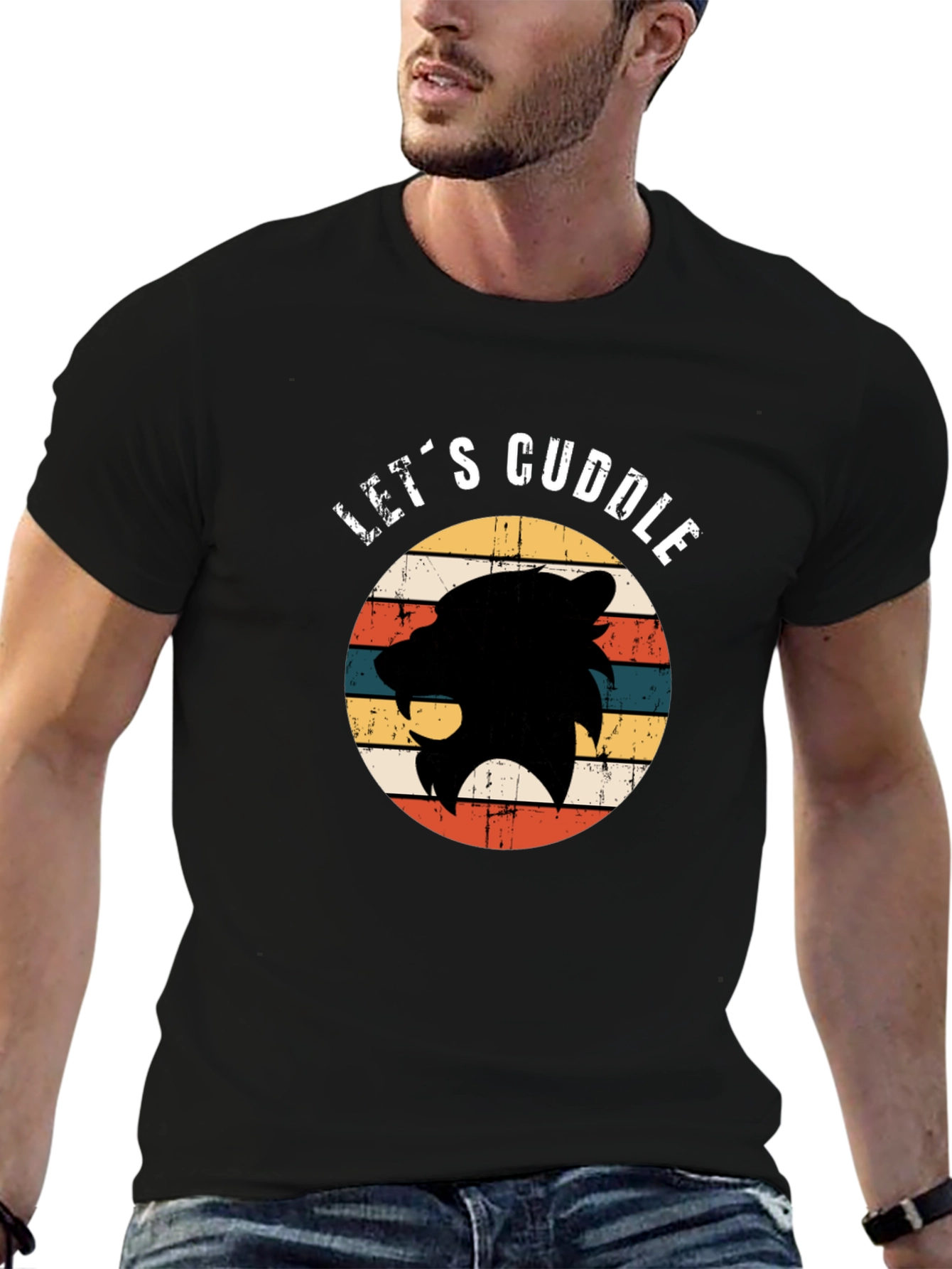 Lets Cuddle Bear T-Shirt - Retro Style
