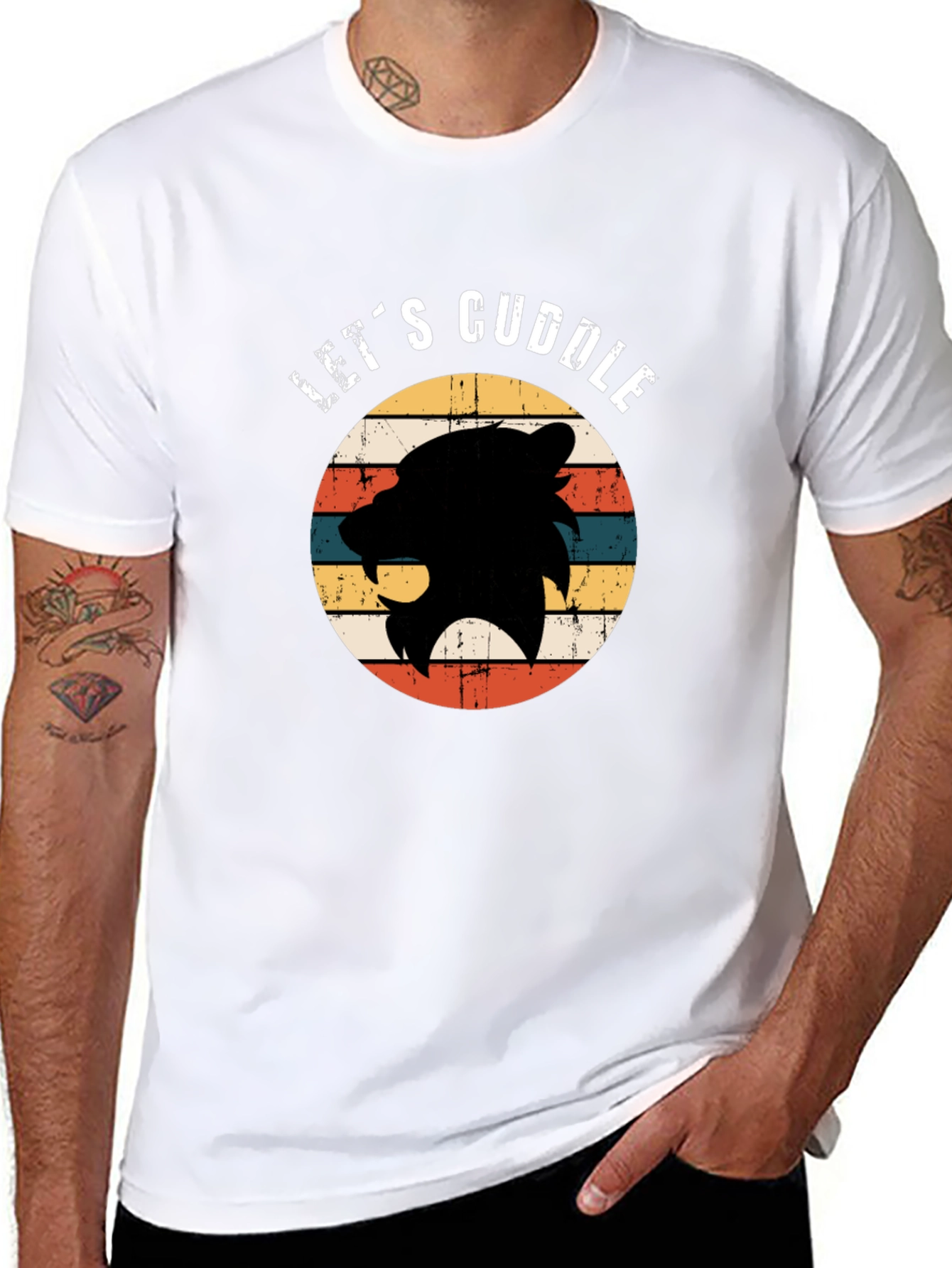 Lets Cuddle Bear T-Shirt - Retro Style