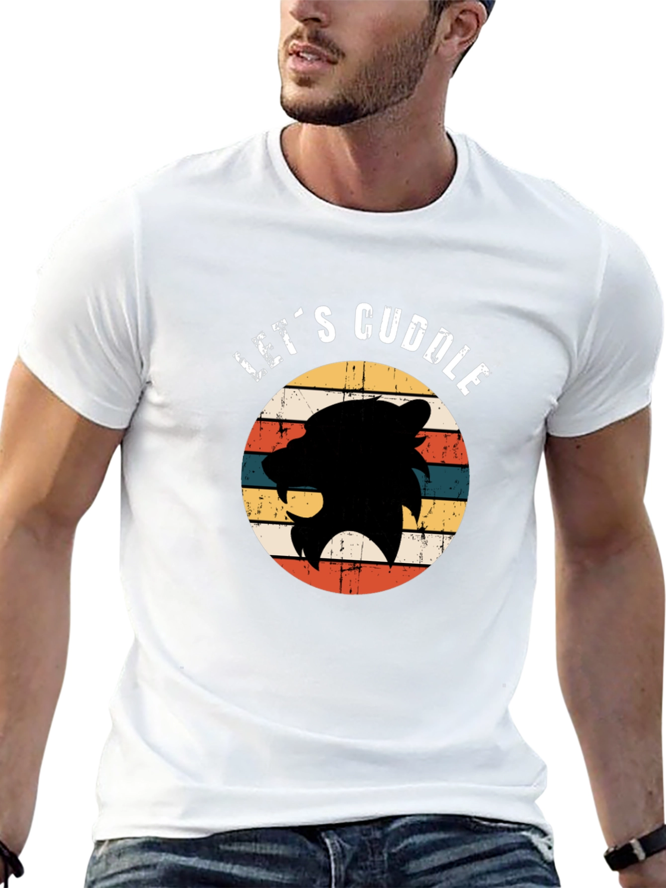 Lets Cuddle Bear T-Shirt - Retro Style