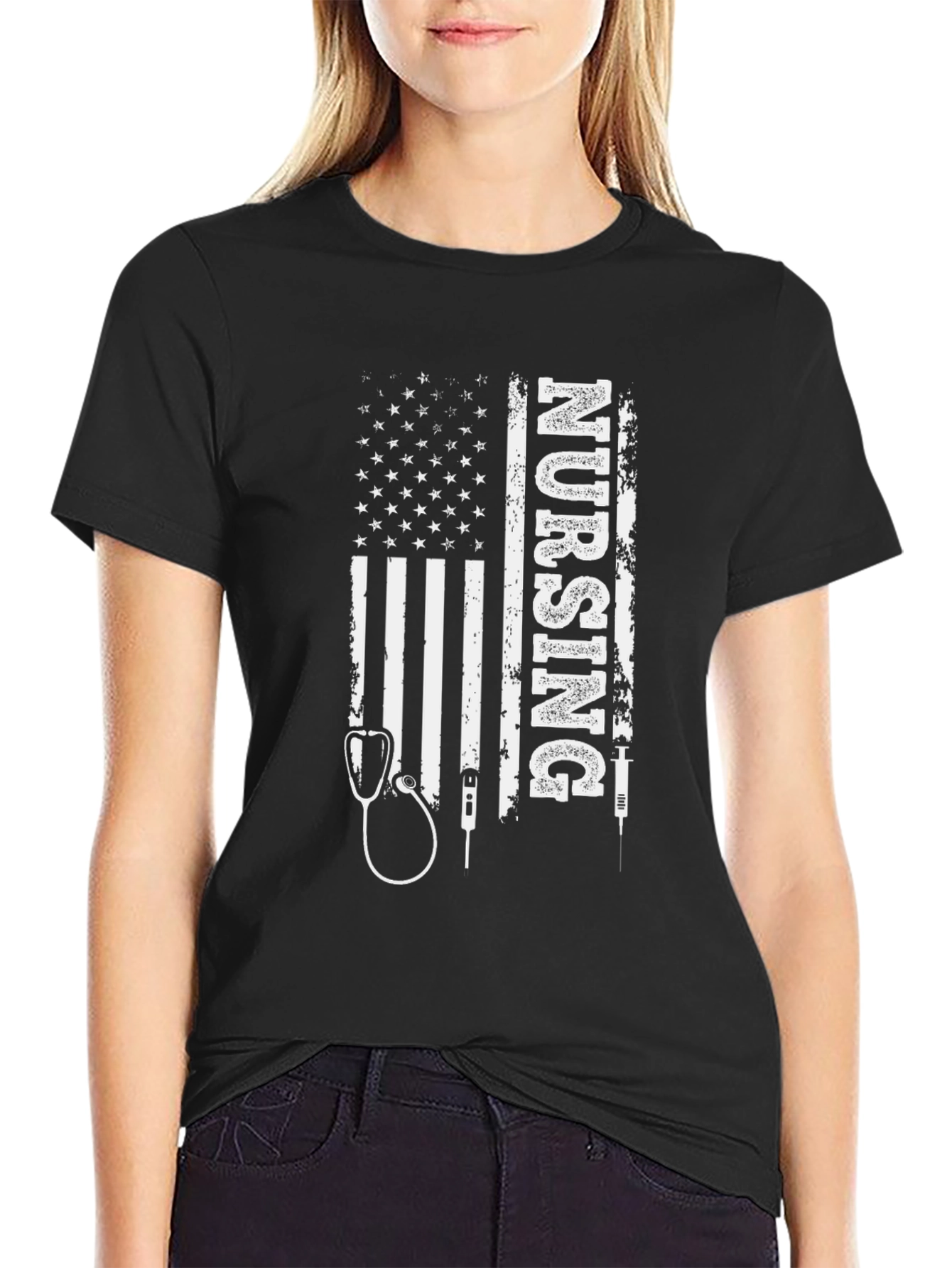 Nursing Flag T-Shirt: American Nurse Pride