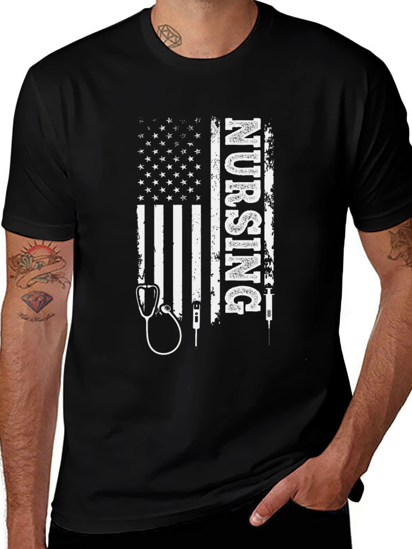 Nursing Flag T-Shirt: American Nurse Pride