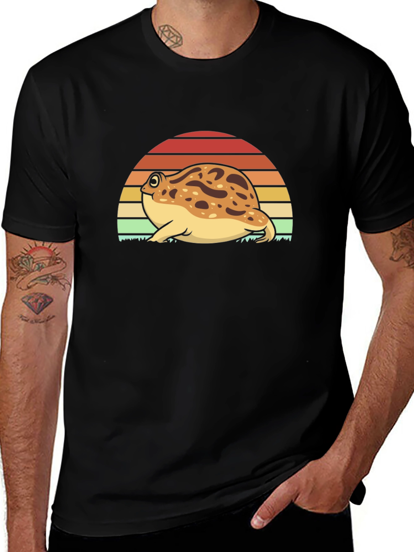 Sunset Frog Graphic Tee - Relaxed Fit