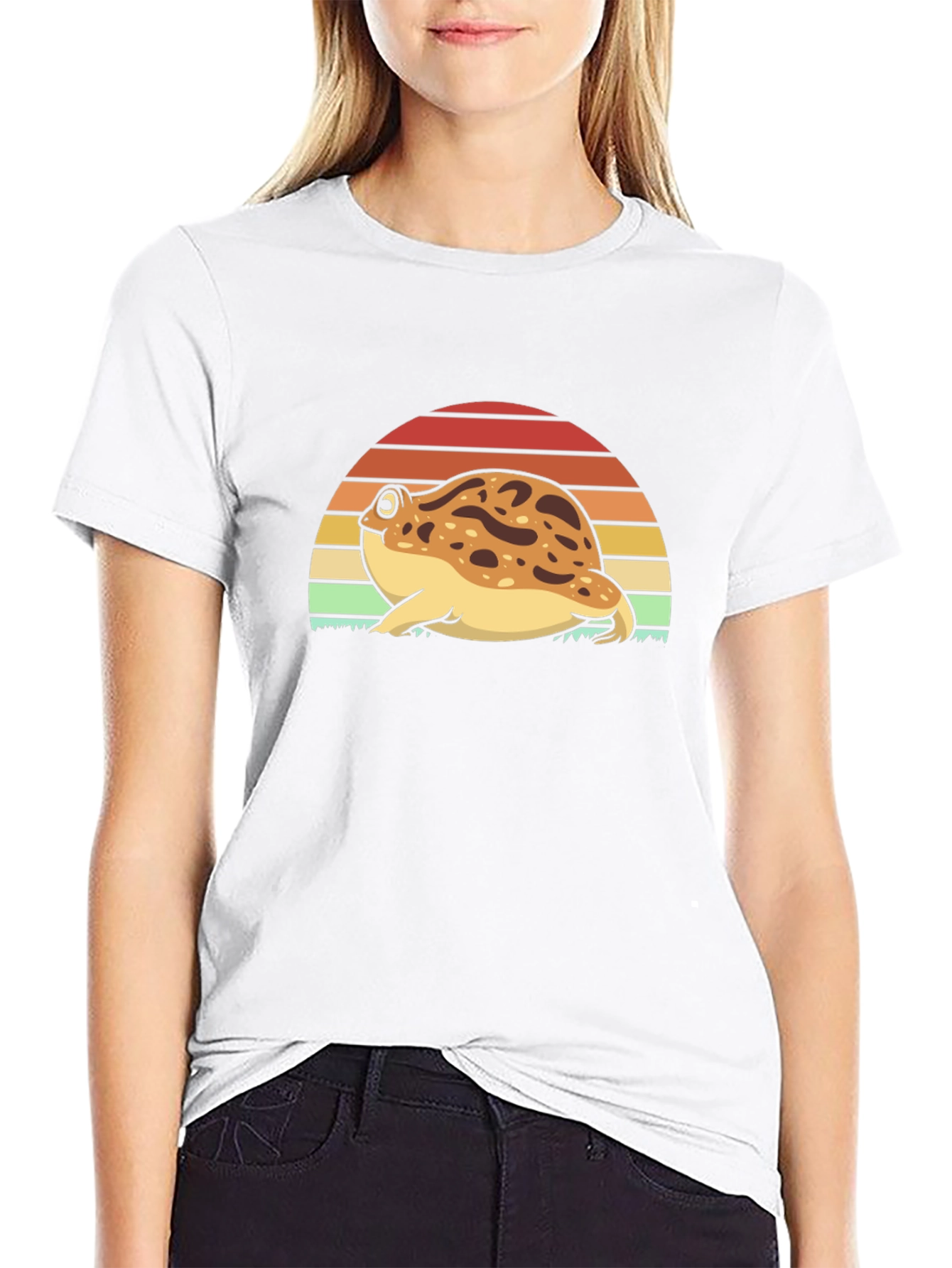 Sunset Frog Graphic Tee - Relaxed Fit
