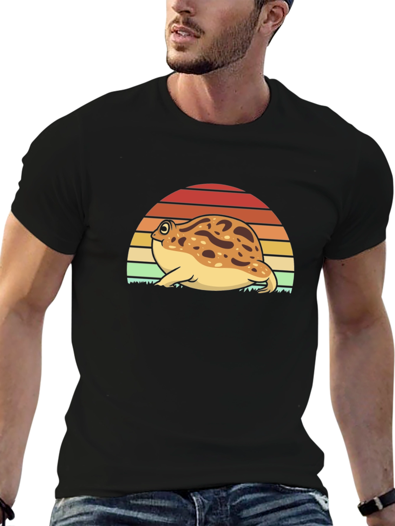 Sunset Frog Graphic Tee - Relaxed Fit