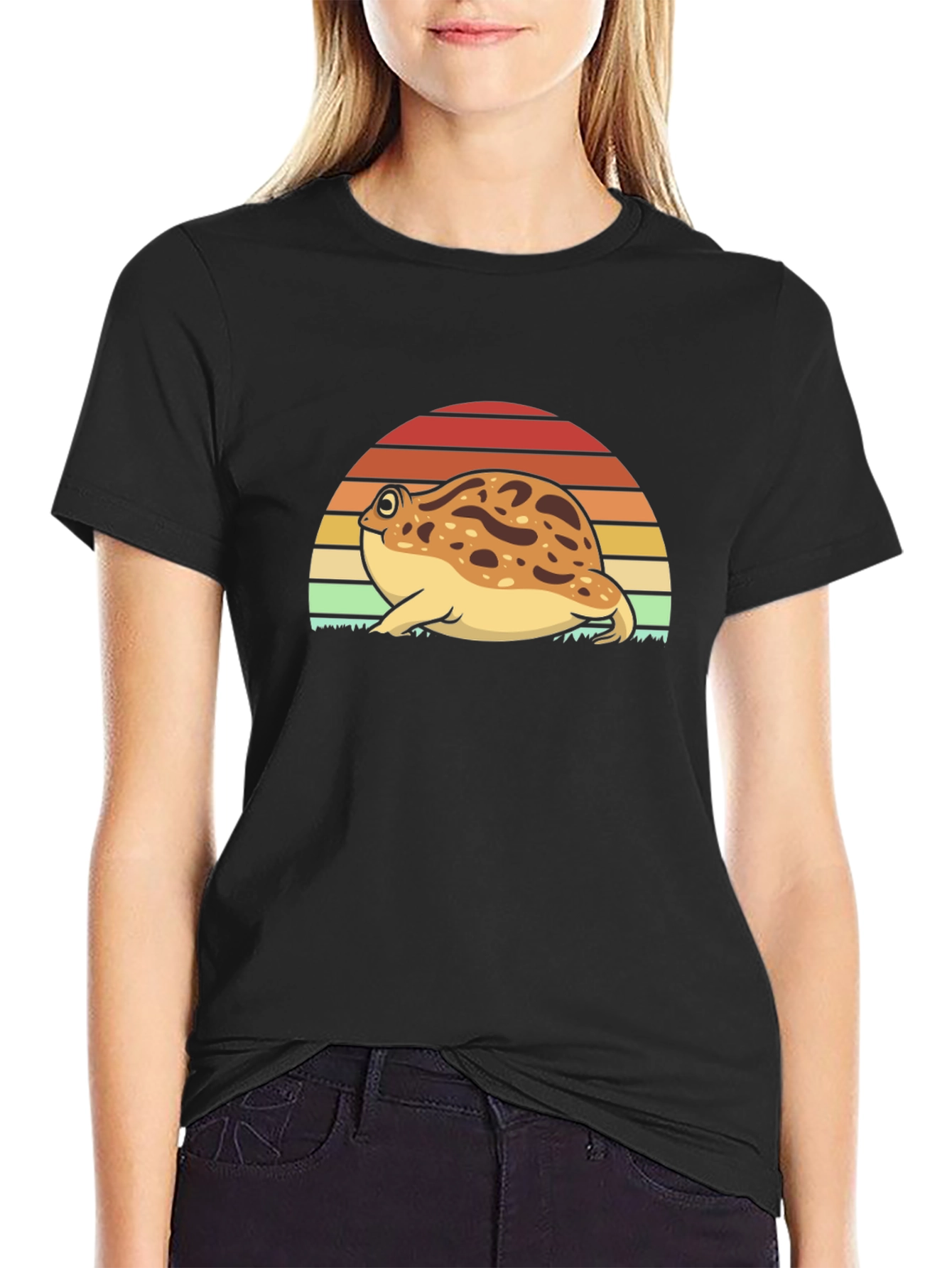 Sunset Frog Graphic Tee - Relaxed Fit