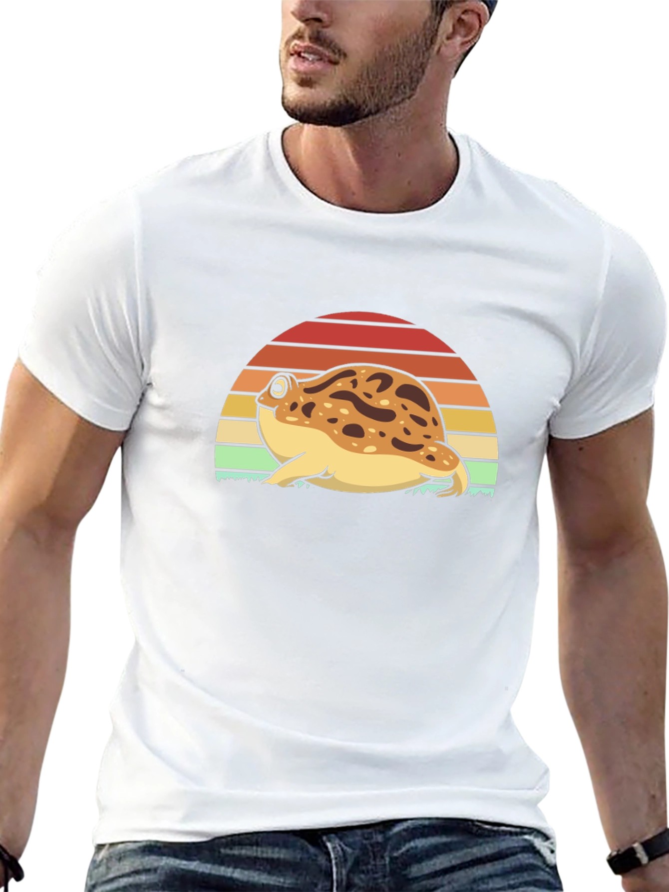 Sunset Frog Graphic Tee - Relaxed Fit