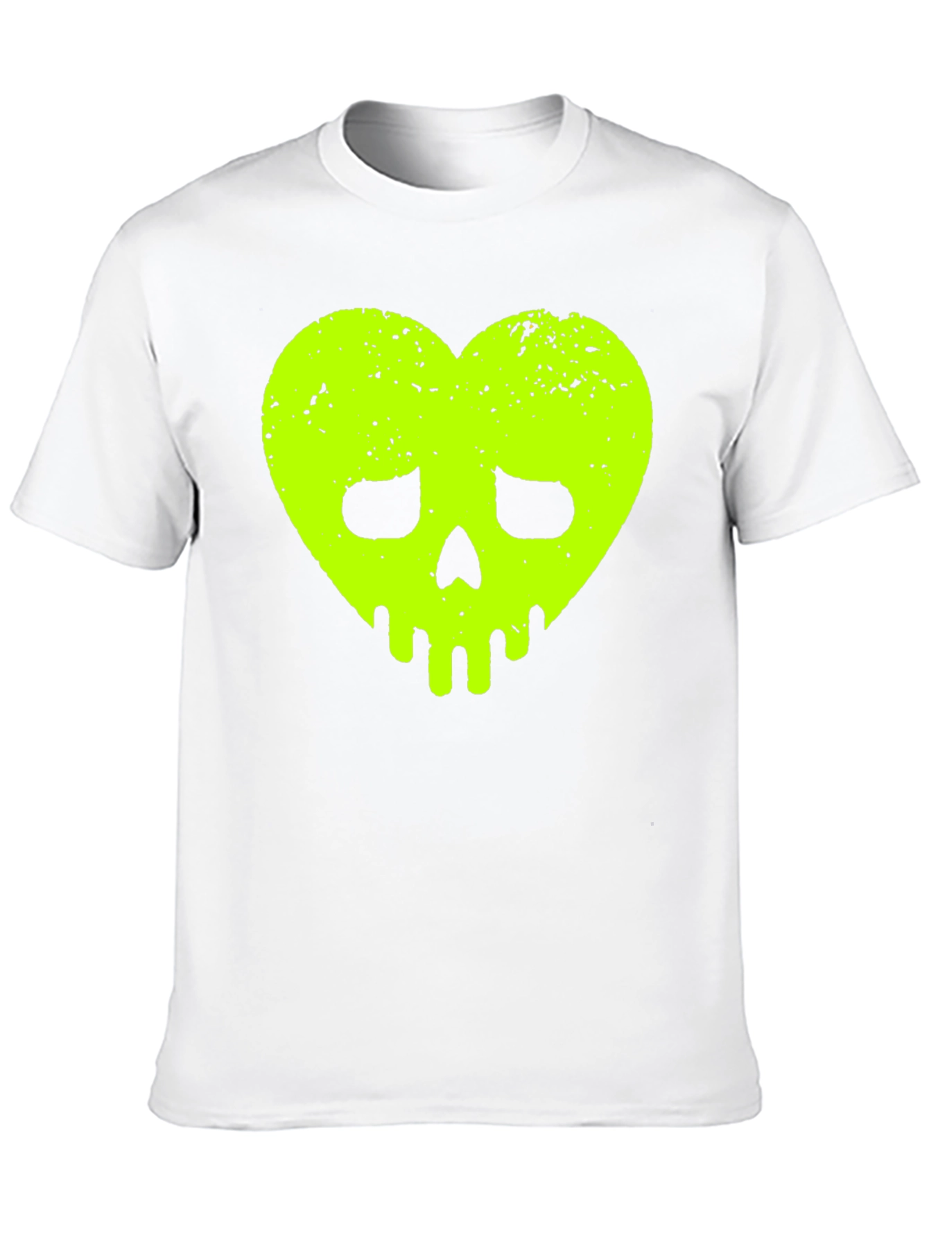 Heart Skull Graphic Tee - Black