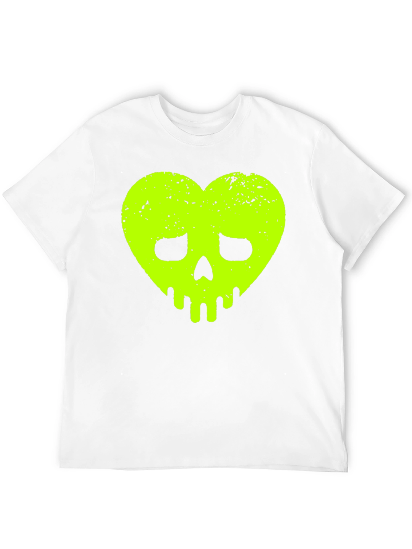 Heart Skull Graphic Tee - Black