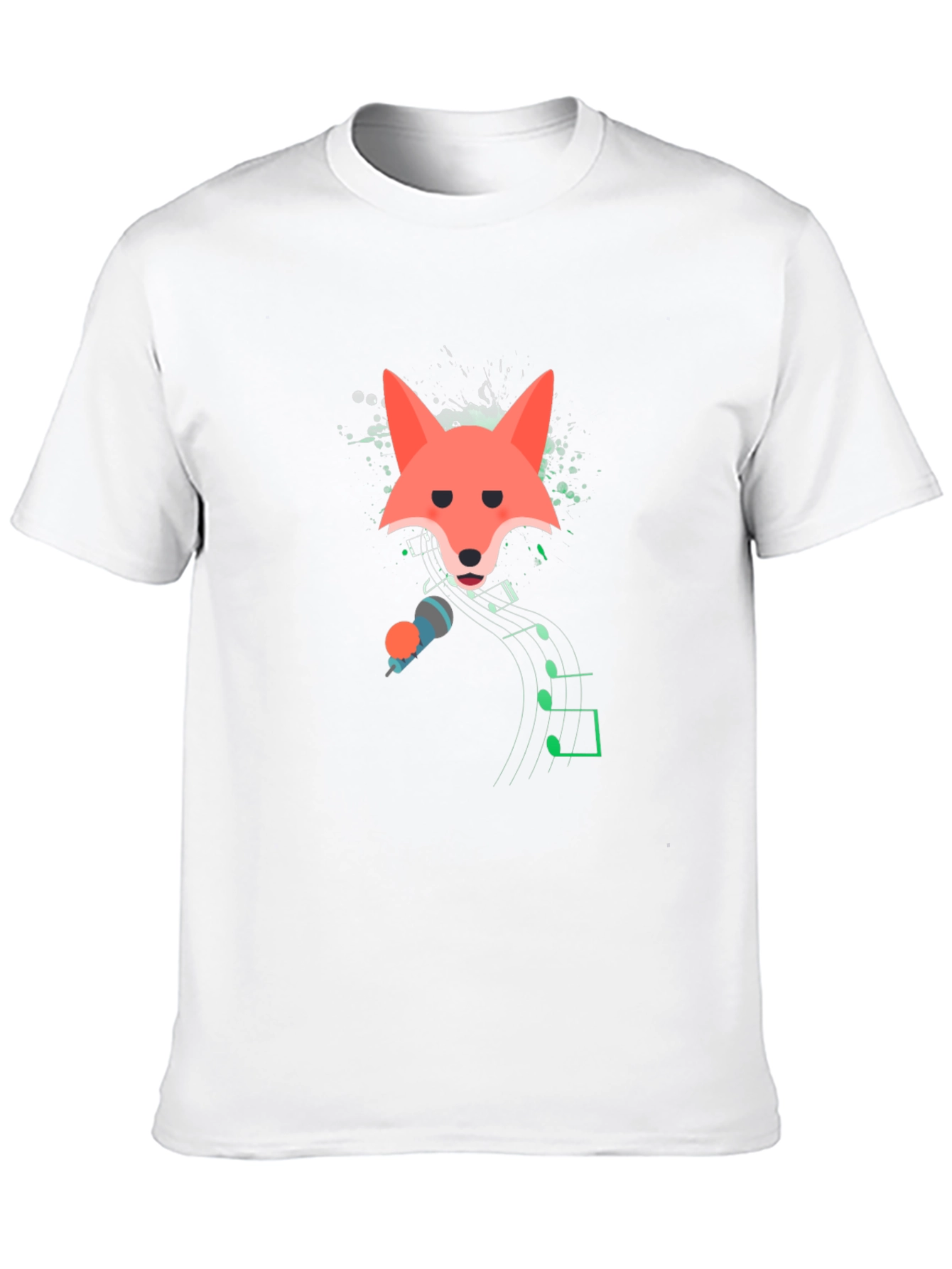 Singing Fox Graphic Tee - Mens Black T-Shirt