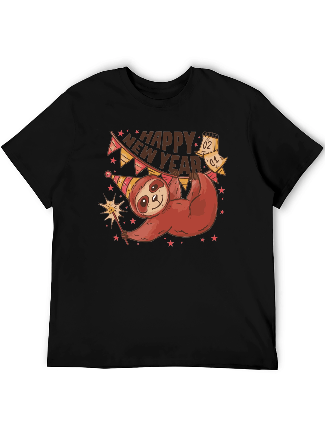 Happy New Year Sloth T-Shirt