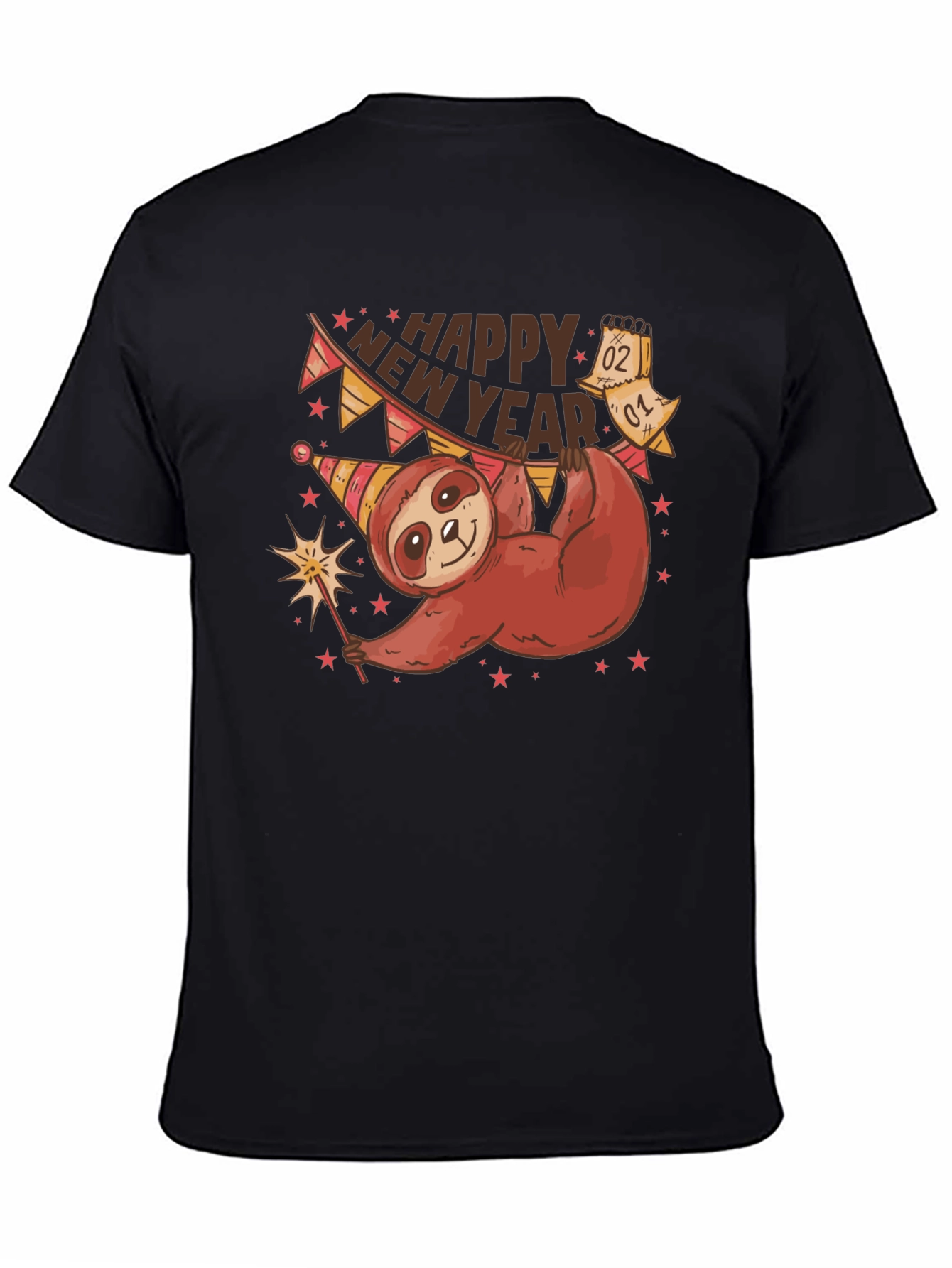 Happy New Year Sloth T-Shirt