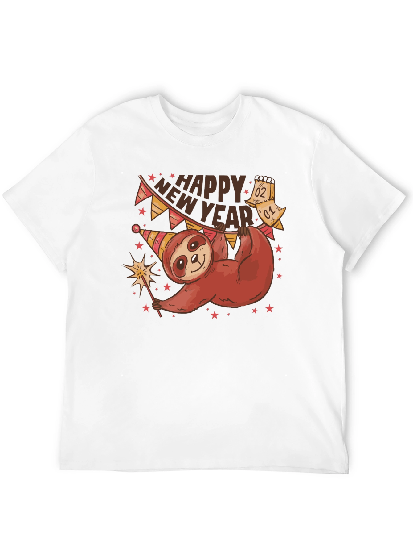 Happy New Year Sloth T-Shirt
